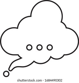 Think bubble icon design isolated on white background