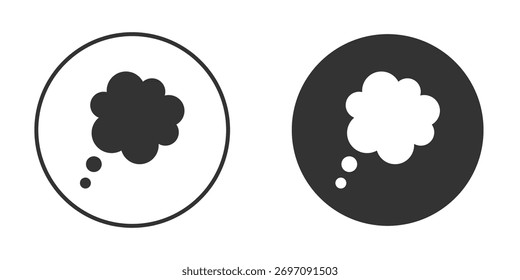 Piensa en el ícono de burbuja doodle Vectores, Ilustración vectorial