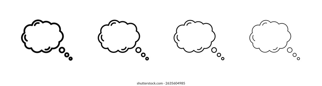 Piensa icono de burbuja Plana ilustración signo