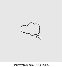 think bubble icon illustration isolated  sign symbol