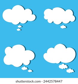 Icono de burbuja aislado sobre fondo blanco. Contorno de burbuja de pensamiento de moda en estilo plano. Plantilla de línea delgada moderna para red social, etiqueta, pegatina y aplicación. ilustración vectorial. EPS 10