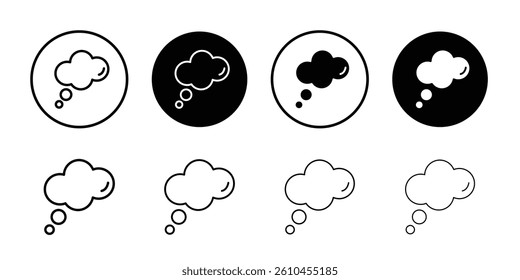 Think bubble icon logo set vector