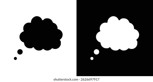 Think bubble icon for logo web mobile app UI design.
