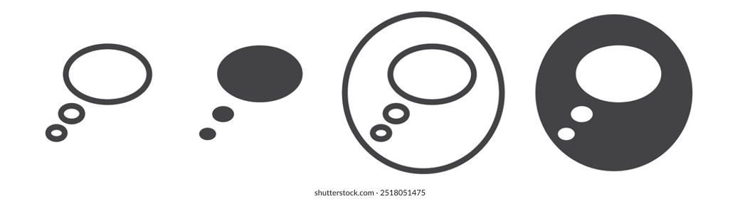 Denken Blase Symbol dünne Linie Illustration
