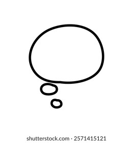 Think bubble icon Thin line vector