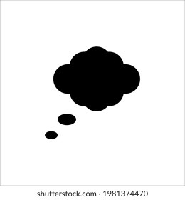 Think bubble icon. Trendy think bubble in flat style. Modern template for social network and label on white background