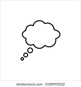 Denken Sie an das Blasensymbol. Trendy think bubble in flachem Stil. Moderne Vorlage für Social Network und Label auf weißem Hintergrund