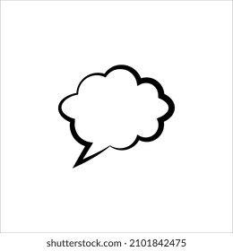 Think bubble icon. Trendy think bubble in flat style. Modern template for social network and label on white background