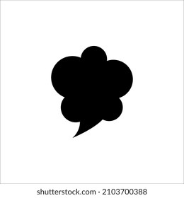 Think bubble icon. Trendy think bubble in flat style. Modern template for social network and label on white background