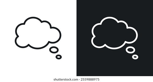 Think bubble icons. vector set in black colors