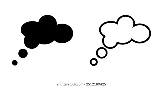 Think bubble isolated icon on white background
