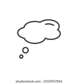 Think bubble isolated icon. vector illustration.