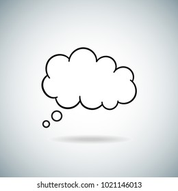 speech bubble cloud icon . trendy think bubble in flat style