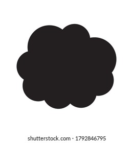 Think bubble isolated on white background. Trendy think bubble in flat style. Modern template for social network and label