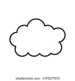 Think bubble isolated on white background. Trendy think bubble in flat style. Modern template for social network and label