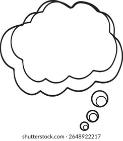 Think bubble isolated on white background. stock illustration