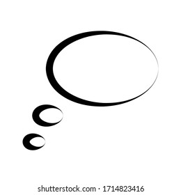 Think bubble isolated. Trendy think bubble in flat style. Modern template for social network and label