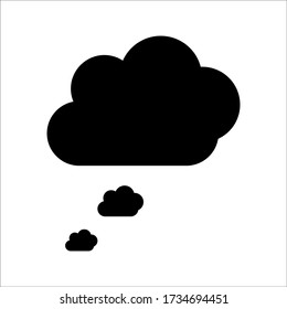 Think bubble isolated. Trendy think bubble in flat style. Modern template for social network and label
