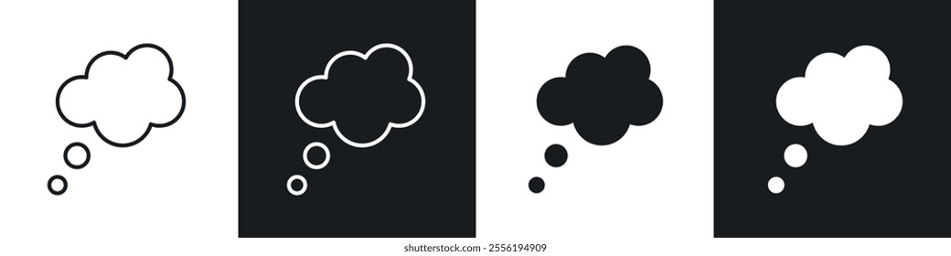 Think bubble linear icon set for app, and web design.