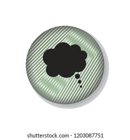 Think bubble vector button, web design element
