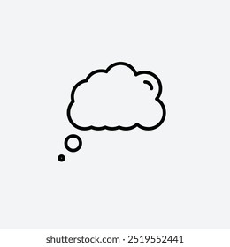 Think bubbleline vector icon. EPS 10