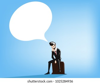 Think. Business vector illustration