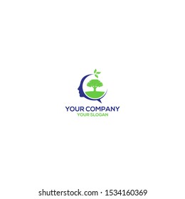 Think and Chat Landscape Logo Design Vector
