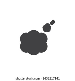 Think cloud vector icon. filled flat sign for mobile concept and web design. Cloud speech bubble glyph icon. Symbol, logo illustration. Vector graphics
