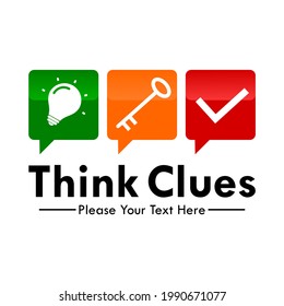 Think clues logo template illustration