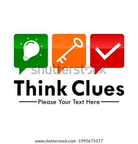Think clues logo template illustration