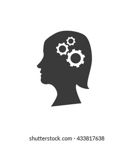 think concept design, Knowledge icon, Intellect vector icon