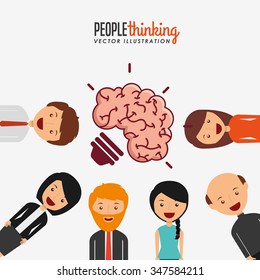 think concept design, vector illustration eps10 graphic 