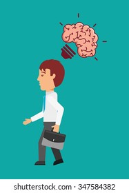 think concept design, vector illustration eps10 graphic 