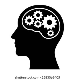 Think Concept Vector Illustration. Creative design representing ideas, innovation, and problem solving. Abstract brain, light bulb, or thought bubble elements in modern flat style.