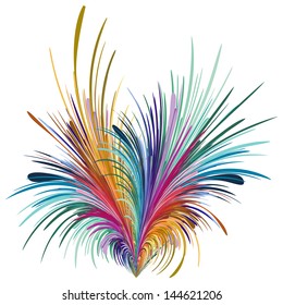 Think creative, color fountain as symbol for bright ideas, innovation and spontaneity