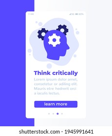 Think critically mobile banner design