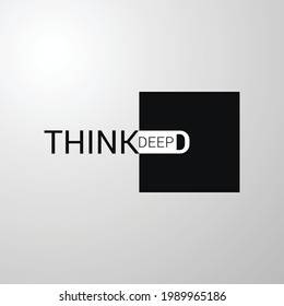 Think Deep Minimalist Logo Template