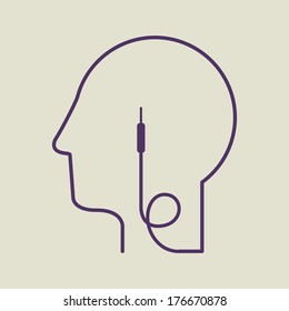 think design over beige background vector illustration