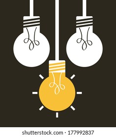 think design over  black background vector illustration