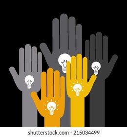 think design over black background vector illustration