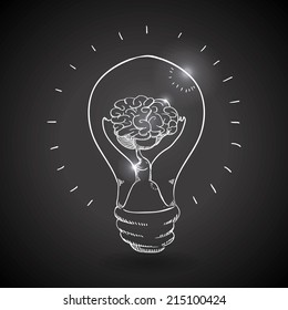 think design over  black background vector illustration