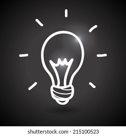 think design over  black background vector illustration