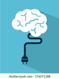 think design over blue background vector illustration