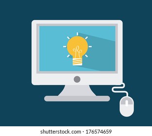 think design over blue background vector illustration