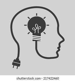 think design over  gray background vector illustration