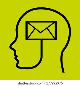 think design over  green background vector illustration
