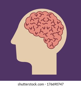 think design over  purple background vector illustration