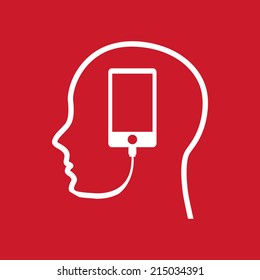 think design over red background vector illustration