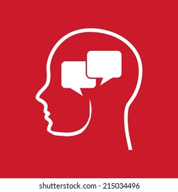 think design over red background vector illustration