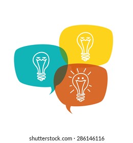 Think design over white background, vector illustration